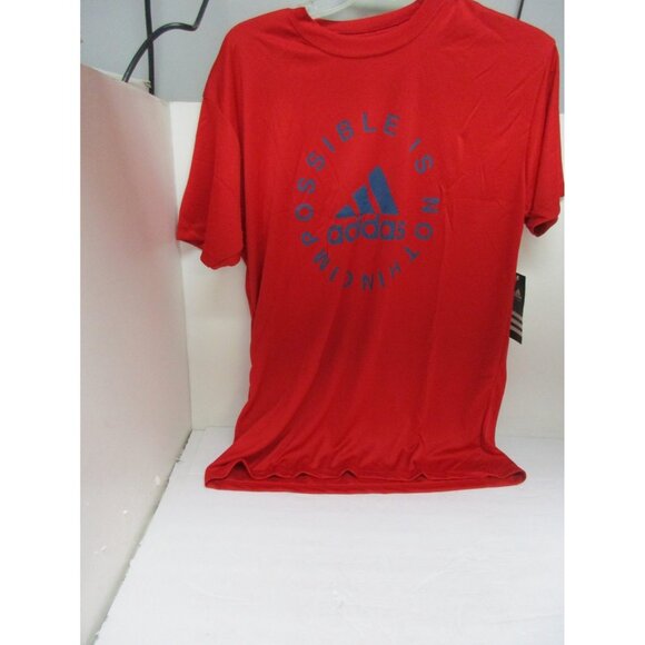 Men's Adidas Short Sleeve T-Shirt  Red/Blue Size Medium New!!! - Picture 1 of 2